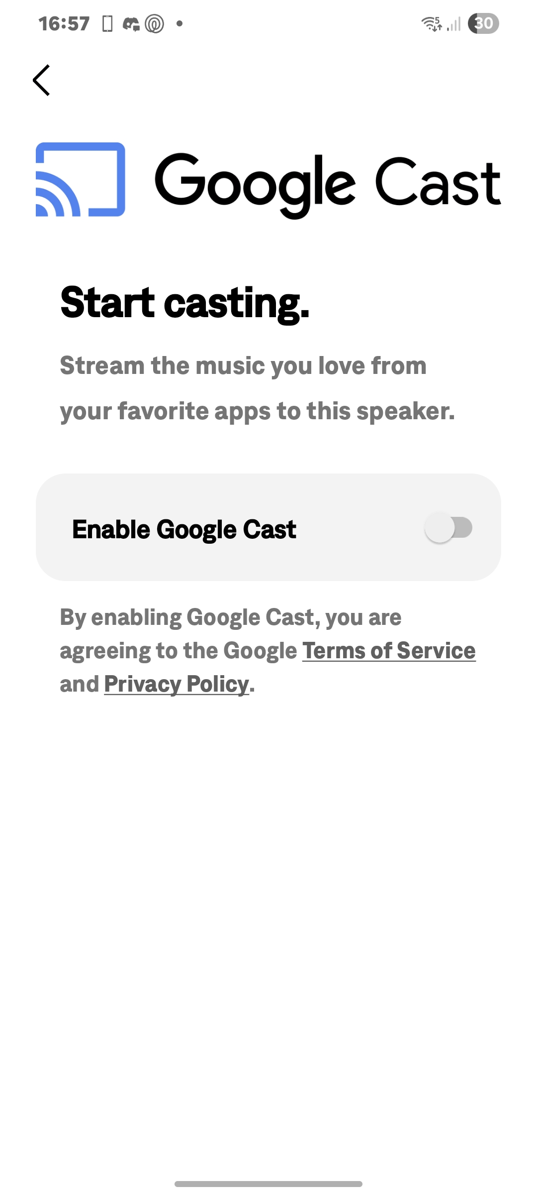 Chromecast enabled