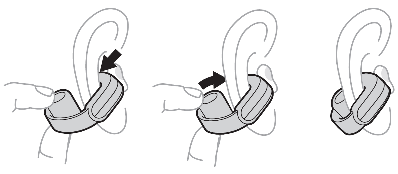 putting on the earbuds