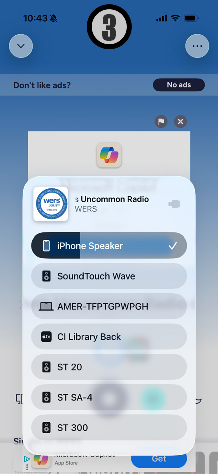 AirPlay device list