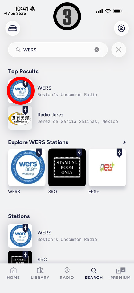 Station now playing screen