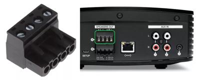 Speaker Wire Connector Plug - A Speakers / Top tdt