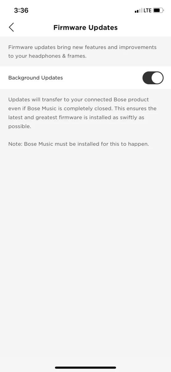 Enabling background OTA updates for iOS Bose QuietComfort Ultra