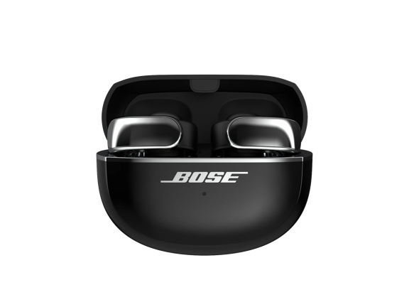 Bose Ultra Open Earbuds in their charging case