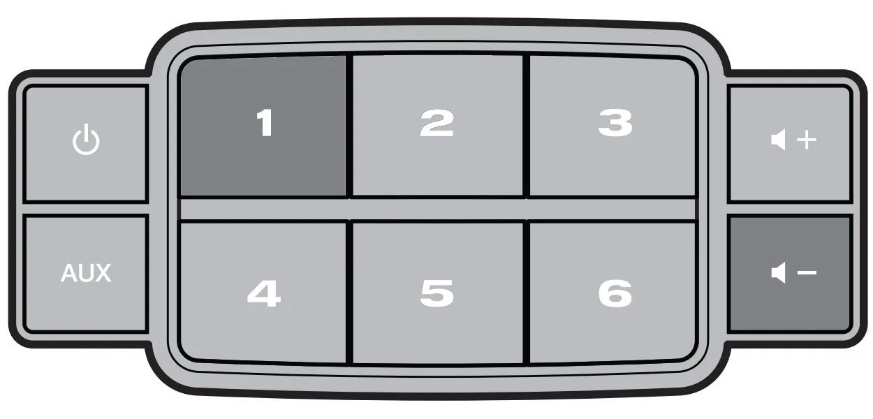 press-and-hold preset 1 and volume down