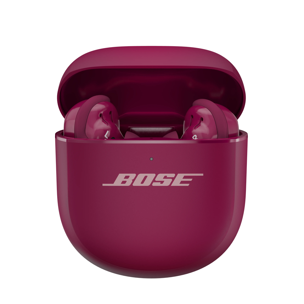 Deep Plum bose QuietComfort Ultra Earbuds (2nd Gen) in a white background
