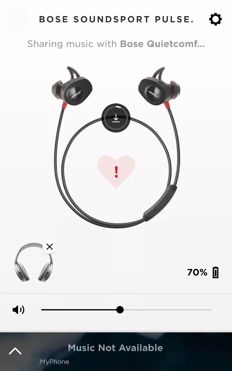 Using Music Share in the Bose Connect app SoundSport Pulse