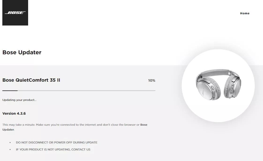 Updating the software or firmware of your product Bose on ear
