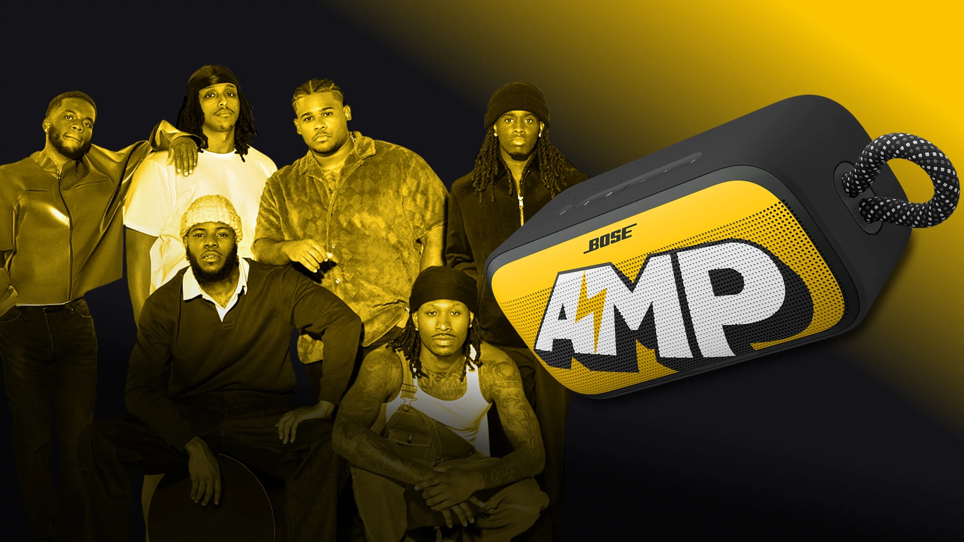American content group, AMP and Bose × AMP SoundLink Plus Speaker.