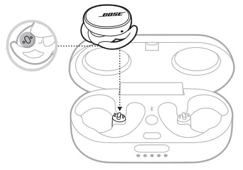 Bose soundsport not discount charging in case