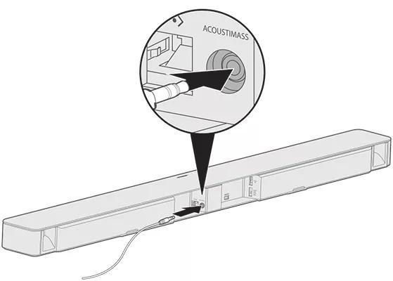 Connecting the bass module - SoundTouch® 300