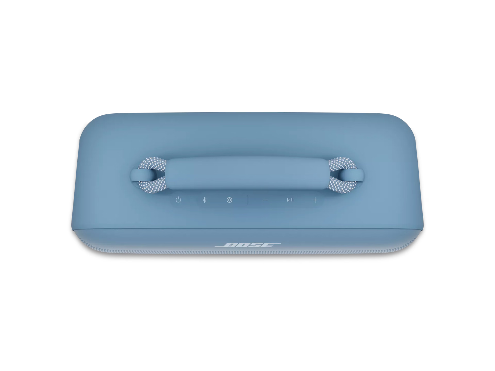 Blue SoundLink Max Portable Speaker shown standing from a top view.