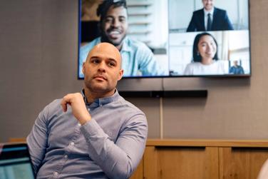 Coworkers in a meeting