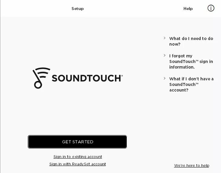 App start screen