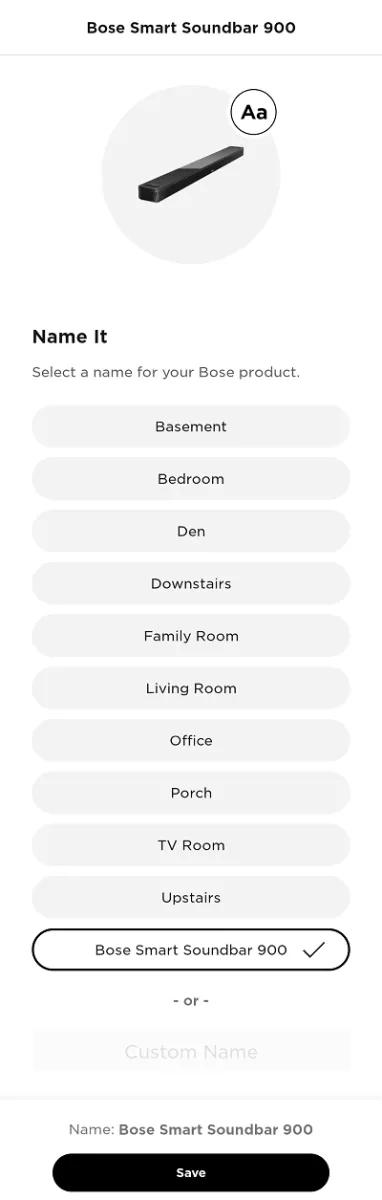 list of room names