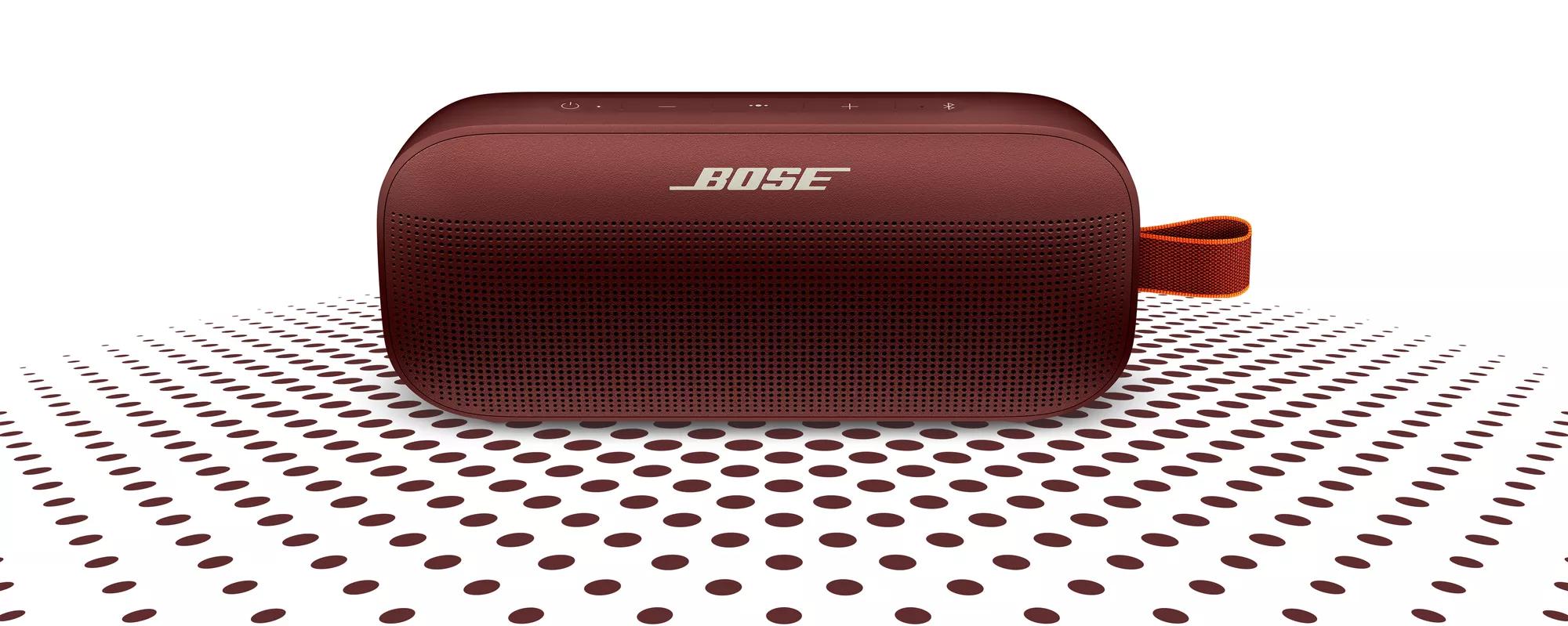 Carmine Red SoundLink Flex Bluetooth speaker