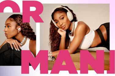 Normani wearing QCEII and QC45 headphones