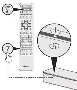 Pressing and holding the seven button on the remote control