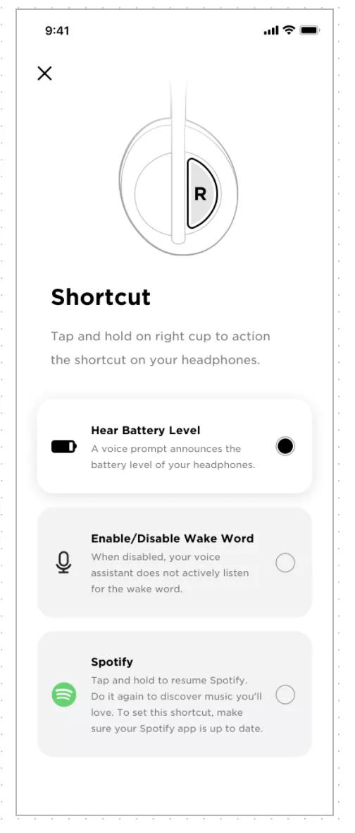 Using the buttons and touch controls Bose Noise Cancelling