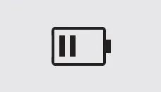 two-bar battery icon