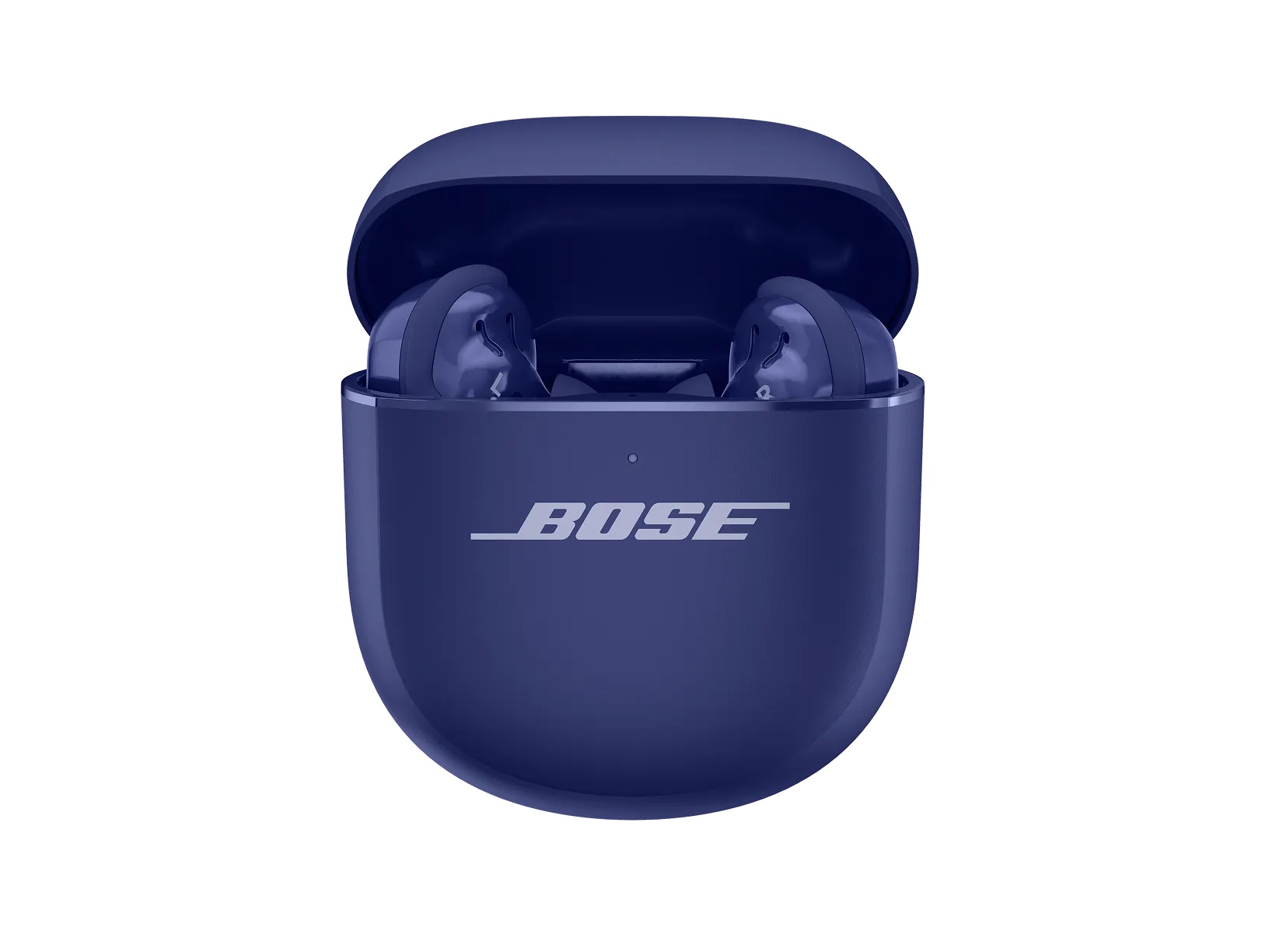 Otvorené nabíjacie puzdro Bose QuietComfort Ultra Earbuds 2nd Gen vo farbe Midnight Violet