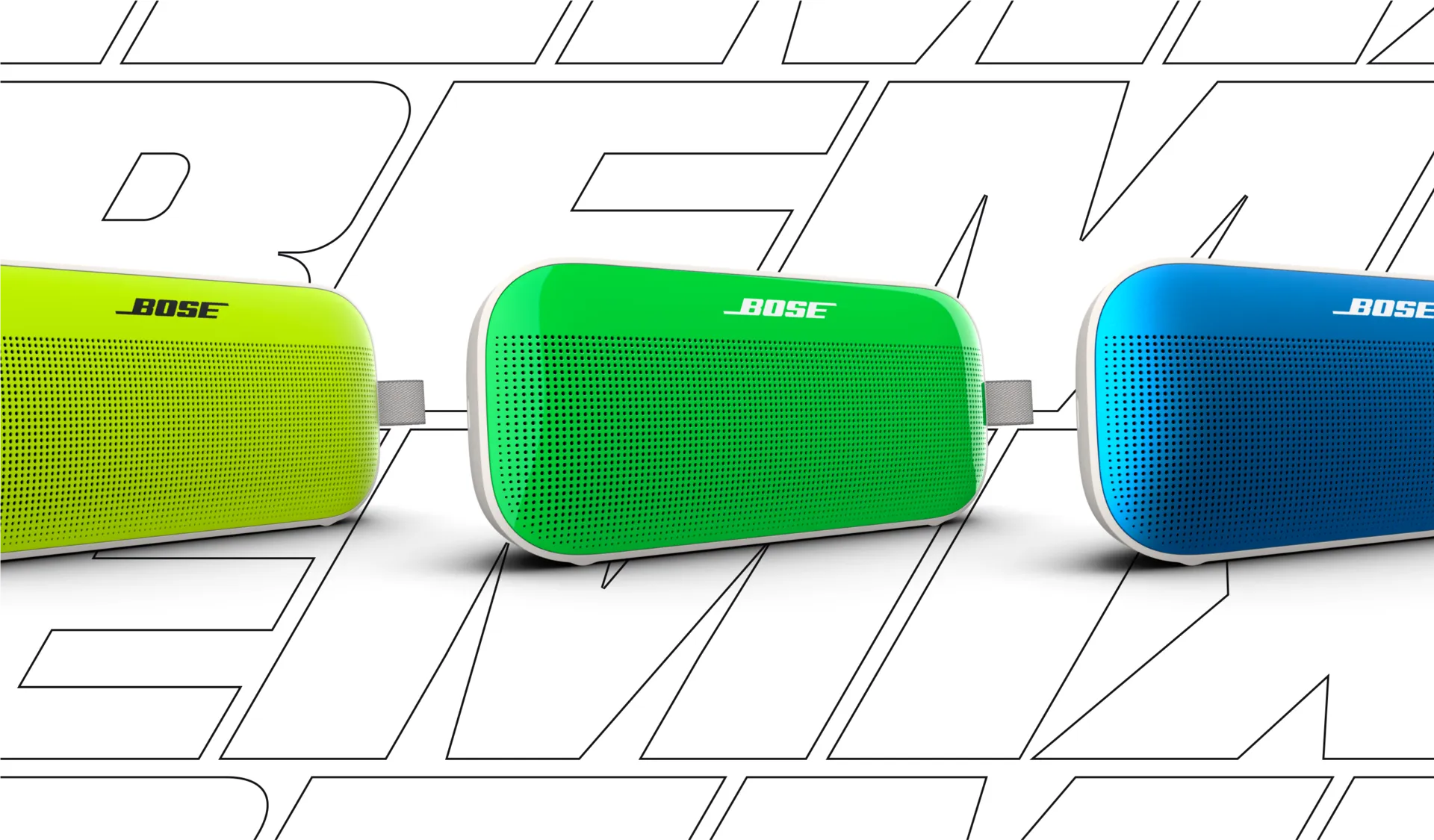 3 samples of Customized Bose SoundLink Flex Portable Speaker (2nd Gen).