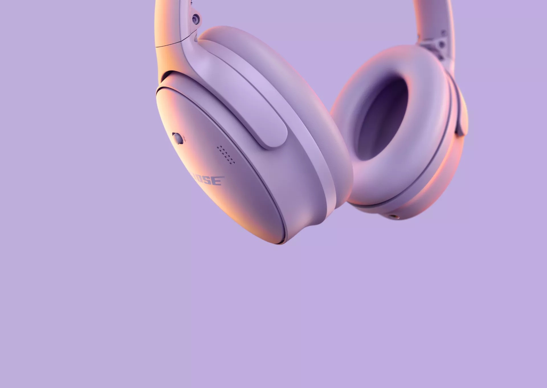 Bose QuietComfort Headphones in Chilled Lilac.