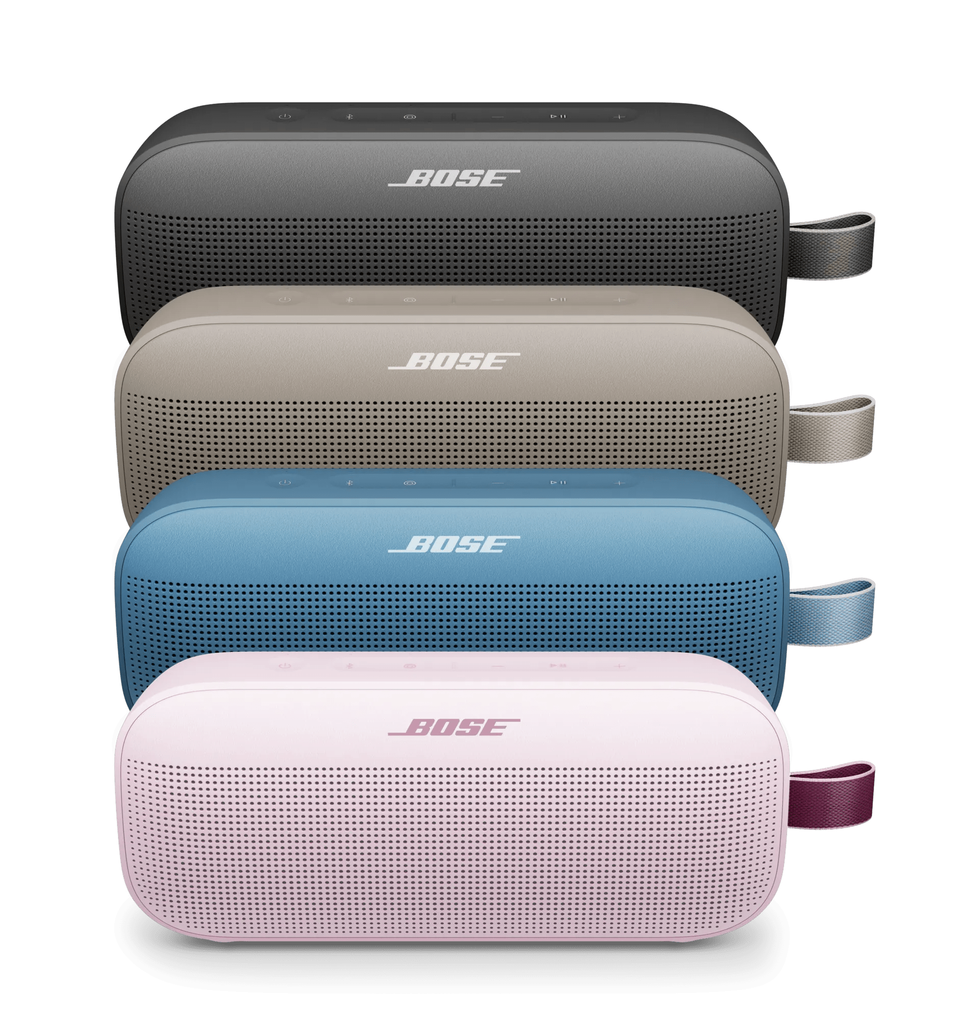Bose SoundLink Flex Portable Speakers (2nd Gen) in a variety of colors.