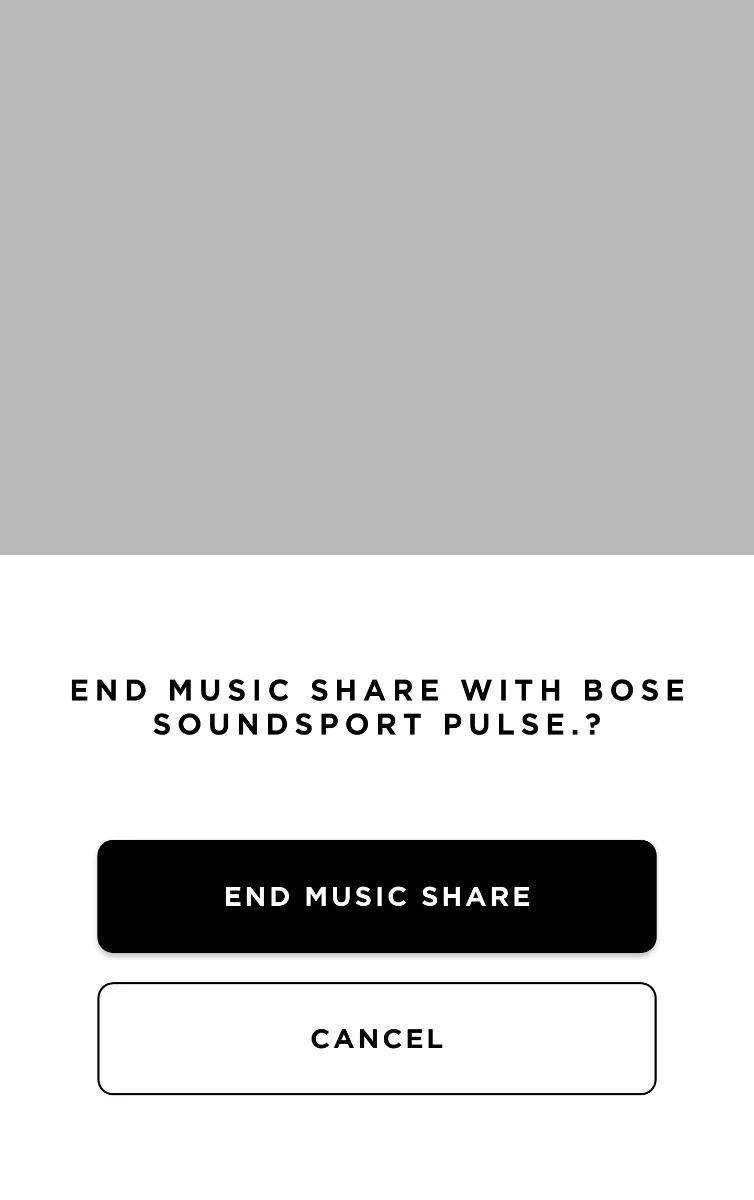 End Music Share button