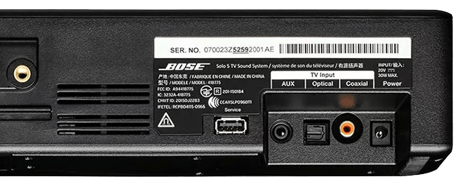 Bose solo hot sale 5 inside