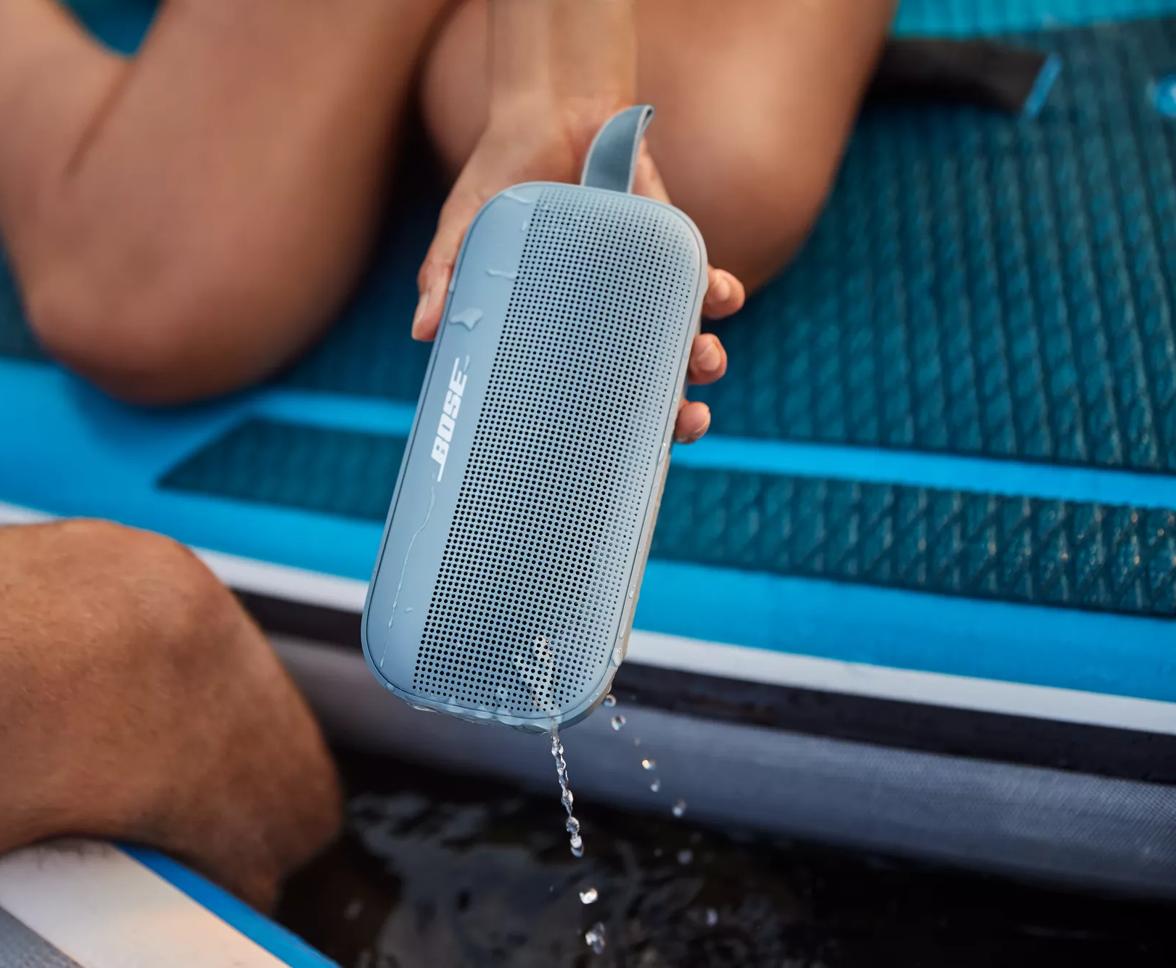 SoundLink Flex Bluetooth Speaker being removed from the water