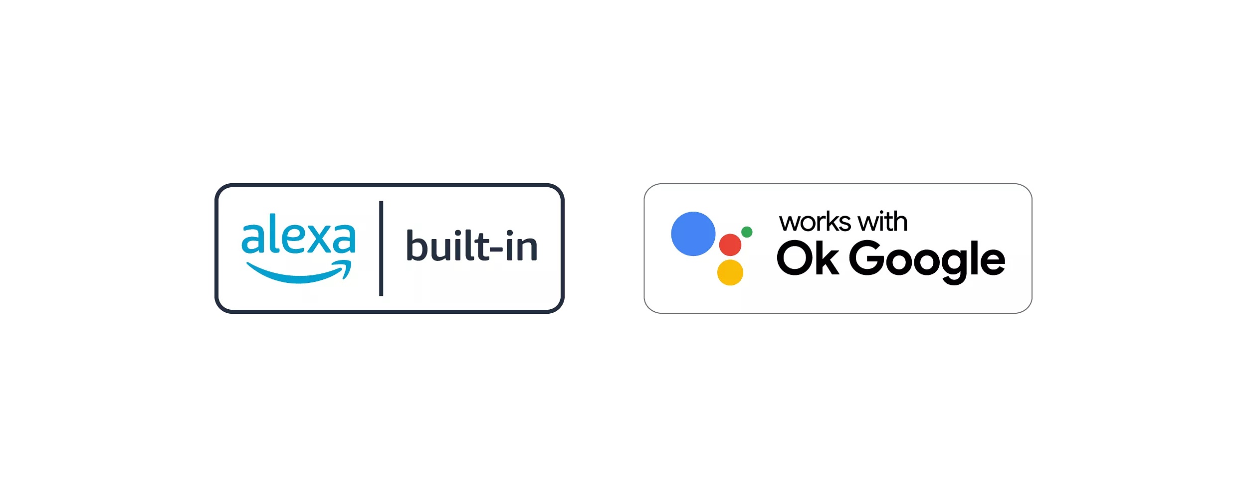 Alexa built-in en works with OK google 