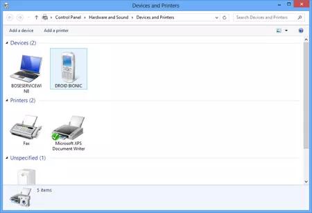 devices and printers window