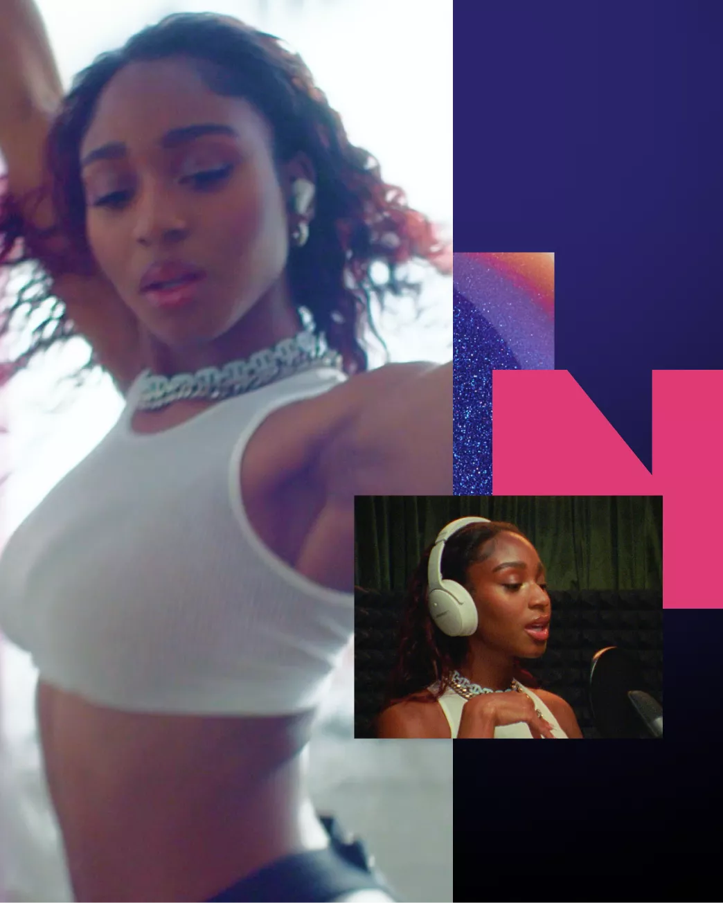Normani dancing and wearing QCEII / QC45
