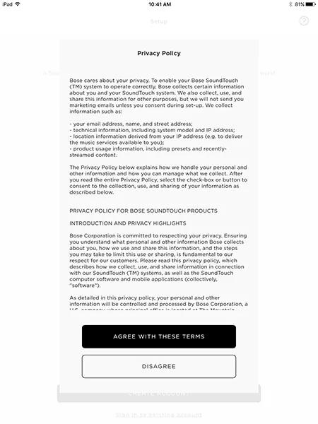 Creating a SoundTouch account | SoundTouch® 130 system Creating a SoundTouch account | SoundTouch® 130 system