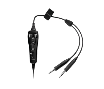 Down Cable with Bluetooth - A20 v2 - Dual General Aviation Plugs with Electret Mic tdt
