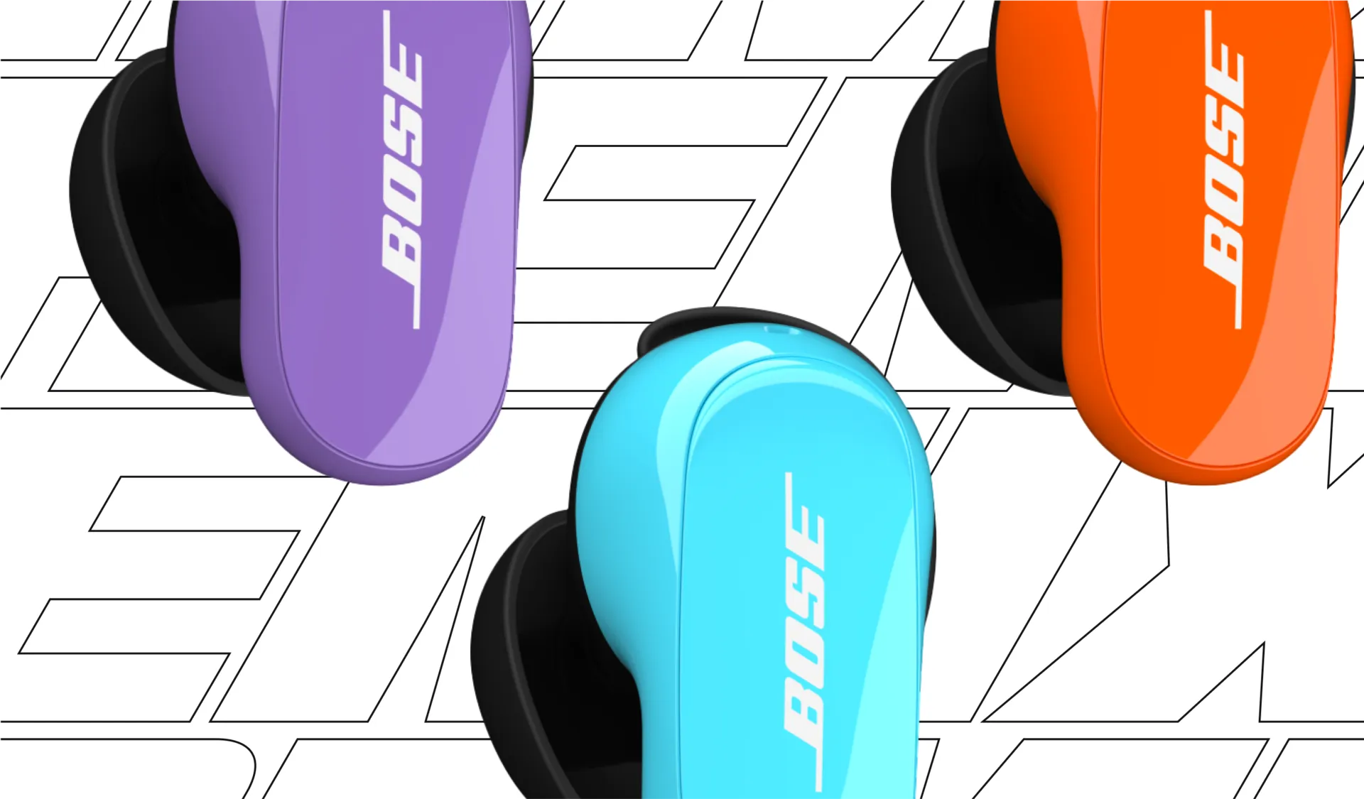 3 samples of Customized Bose QuietComfort Ultra Earbuds.