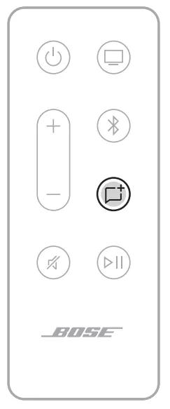 Soundbar 550 remote with Dialog button highlighted