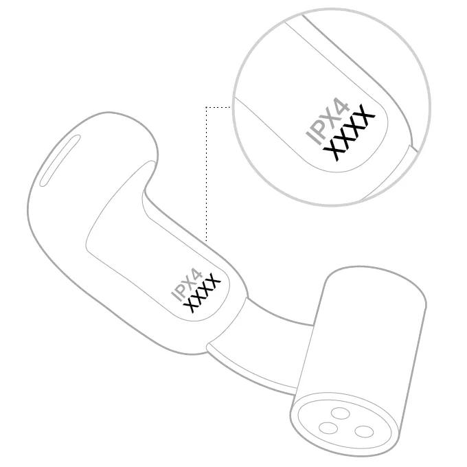 4-digit date code on earbud inner surface