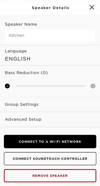 Soundtouch App Speaker Details Screen
