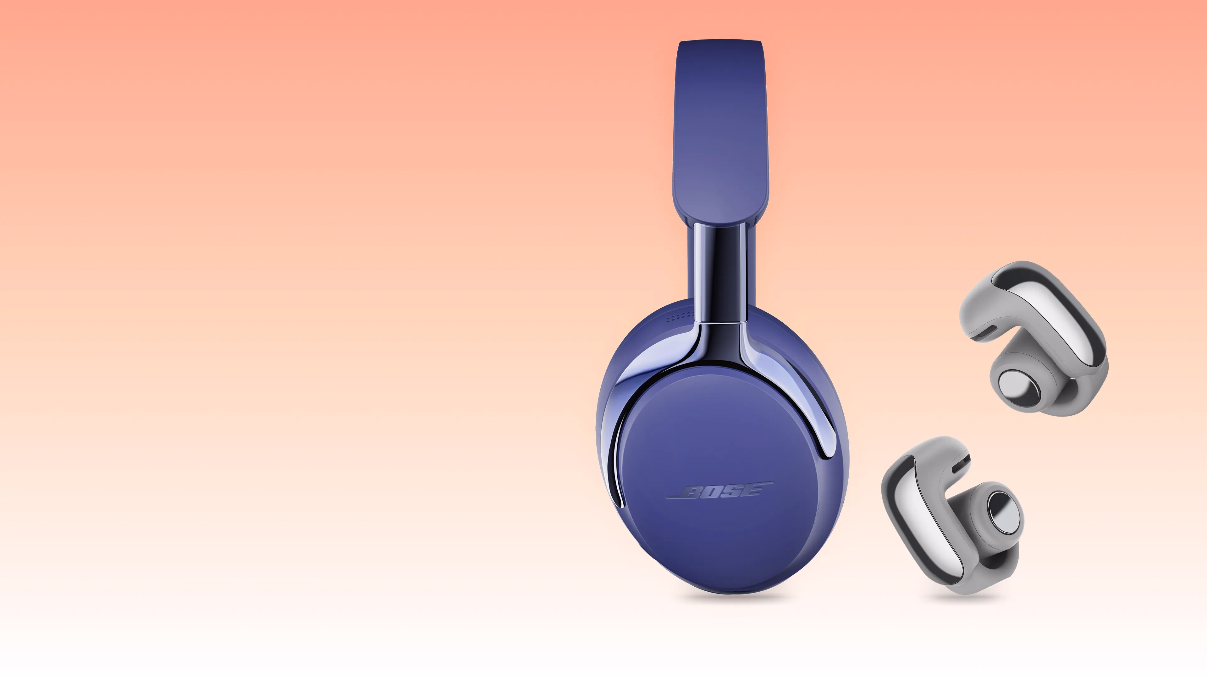 Bose QuietComfort Ultra&nbsp;Kopfh&ouml;rer (2.&nbsp;Gen.) und Bose Ultra Open Earbuds.