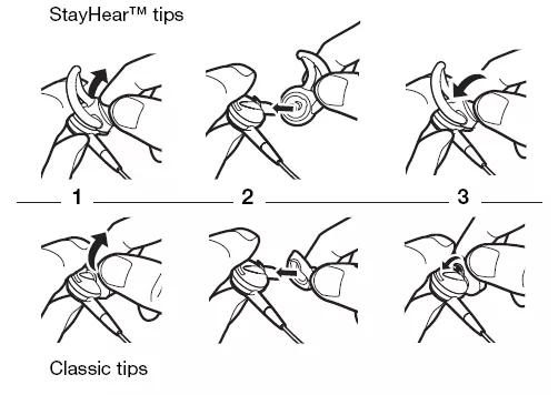 Removing StayHear tips and Classic Tips
