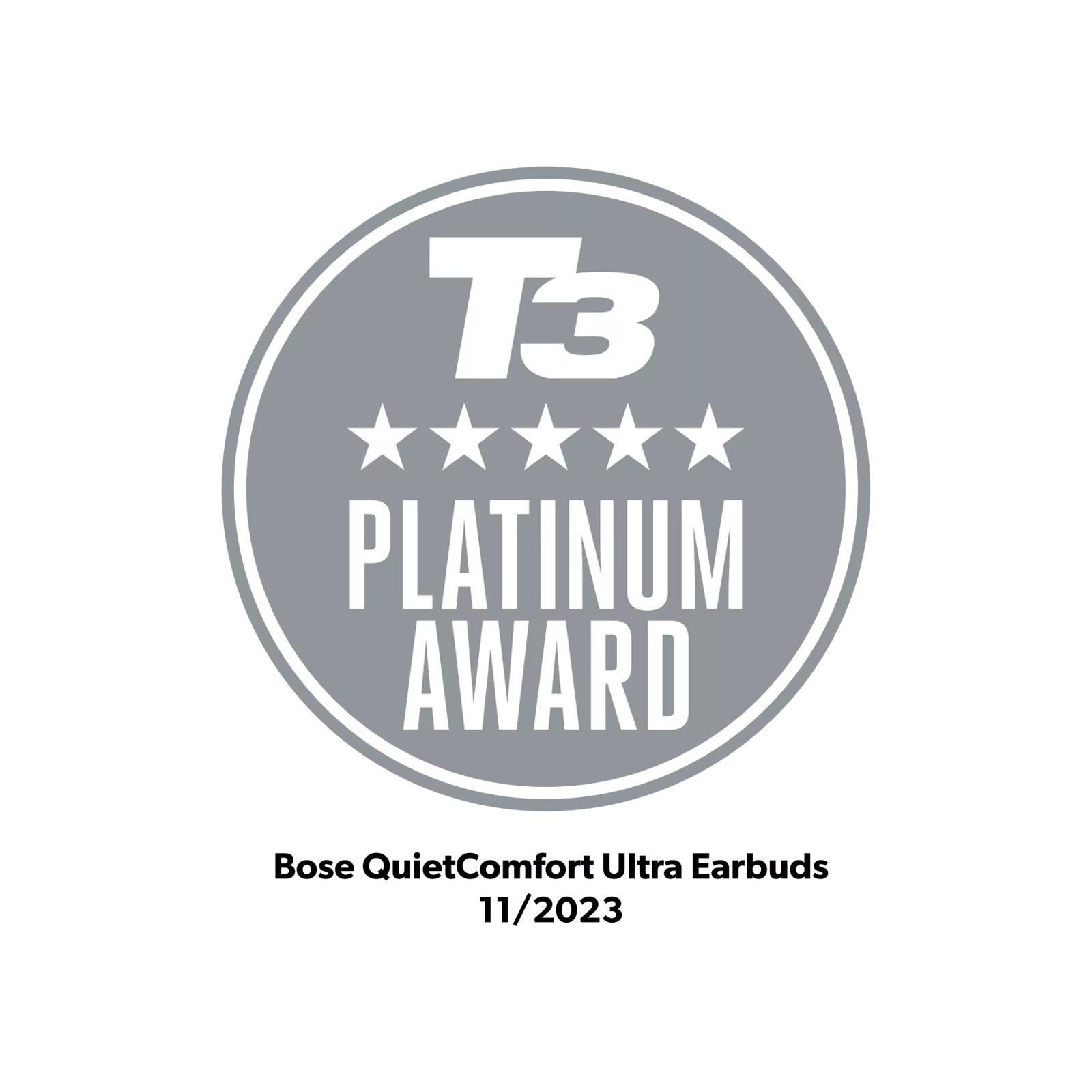 Logo Note de cinq étoiles – Platinum Award T3 11/2023