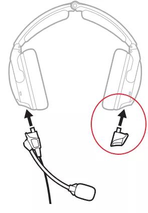 image of the terminal cover at the bottom of the mic-free earcup