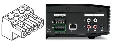 Speaker Wire Connector Plug - B Speakers / Bottom tdt