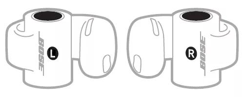 left and right earbud markings