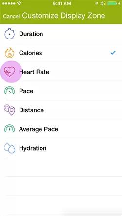 Selecting Heart Rate