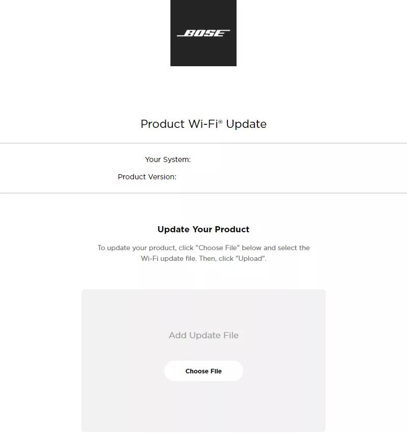 Product update screen