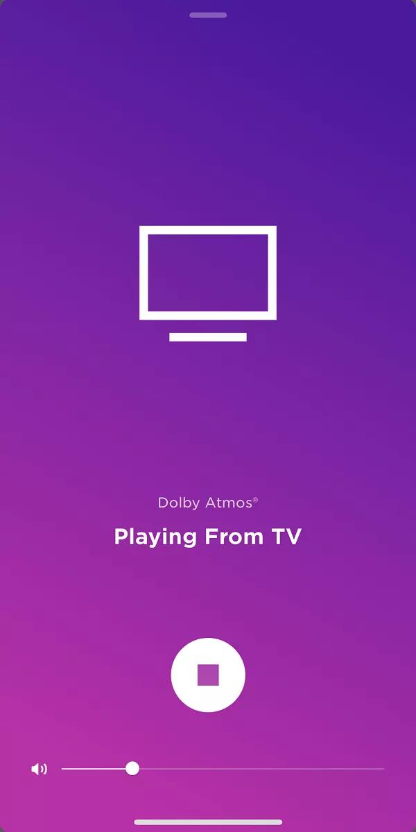 bose music app. playing from tv