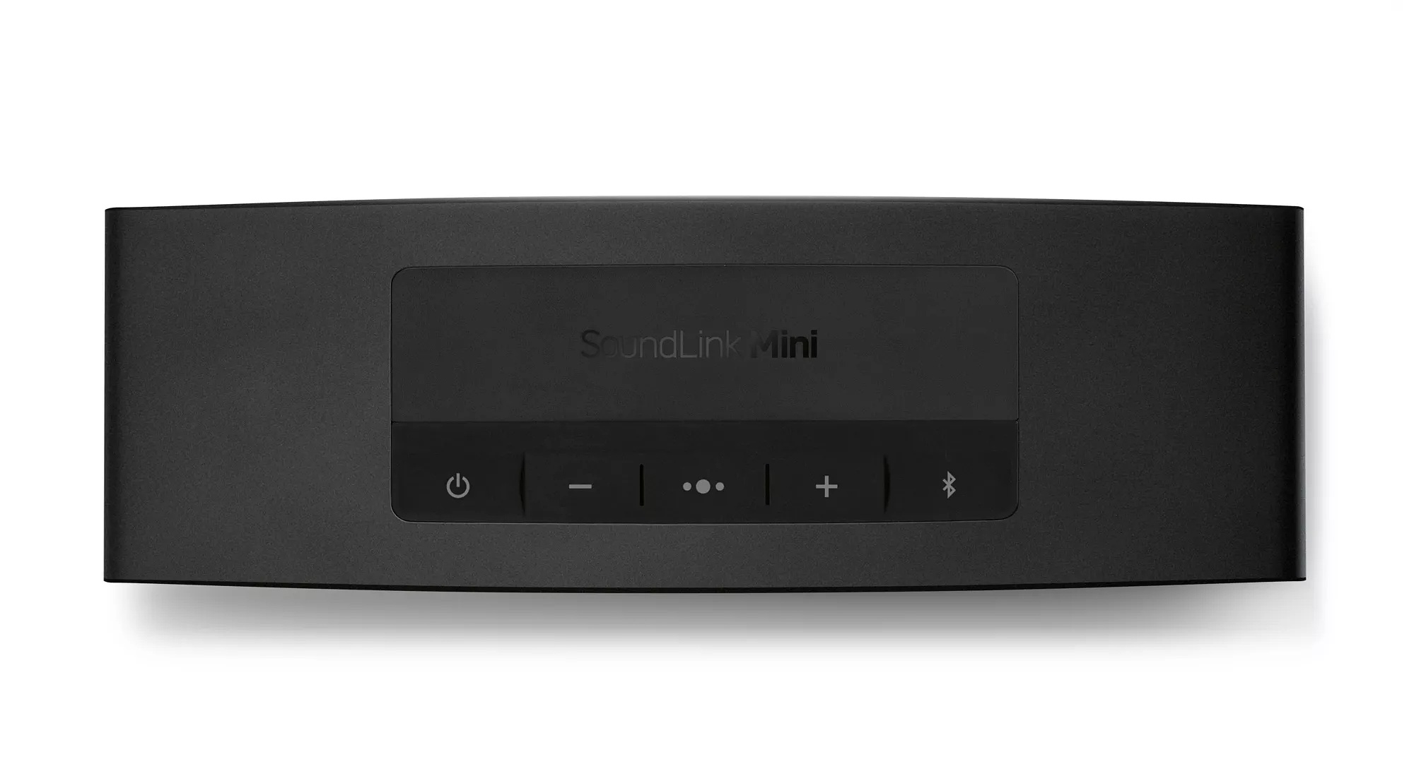 Dessus de l'enceinte SoundLink Mini II illustrant les boutons d'alimentation, de volume, multifonction et Bluetooth