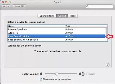 Sending audio to your SoundLink Air SoundLink Air digital music